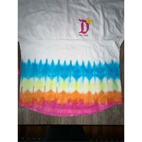 Rainbow Dip Tie Dye Disney Pineapple Spirit Jersey Adult Small - Picture 4 of 5